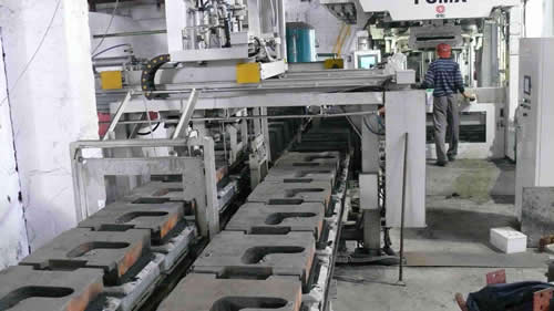 Automatic casting production line